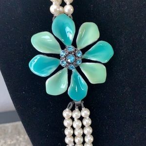 Talbots Triple Strand Faux Ivory Pearl Necklace